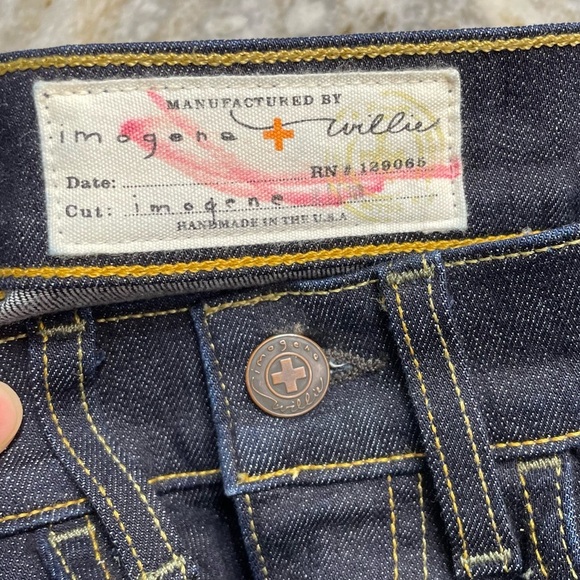 Imogene + Willie “Imogene Slim” Jean 25R Unfinished hem Dark wash - Picture 1 of 11